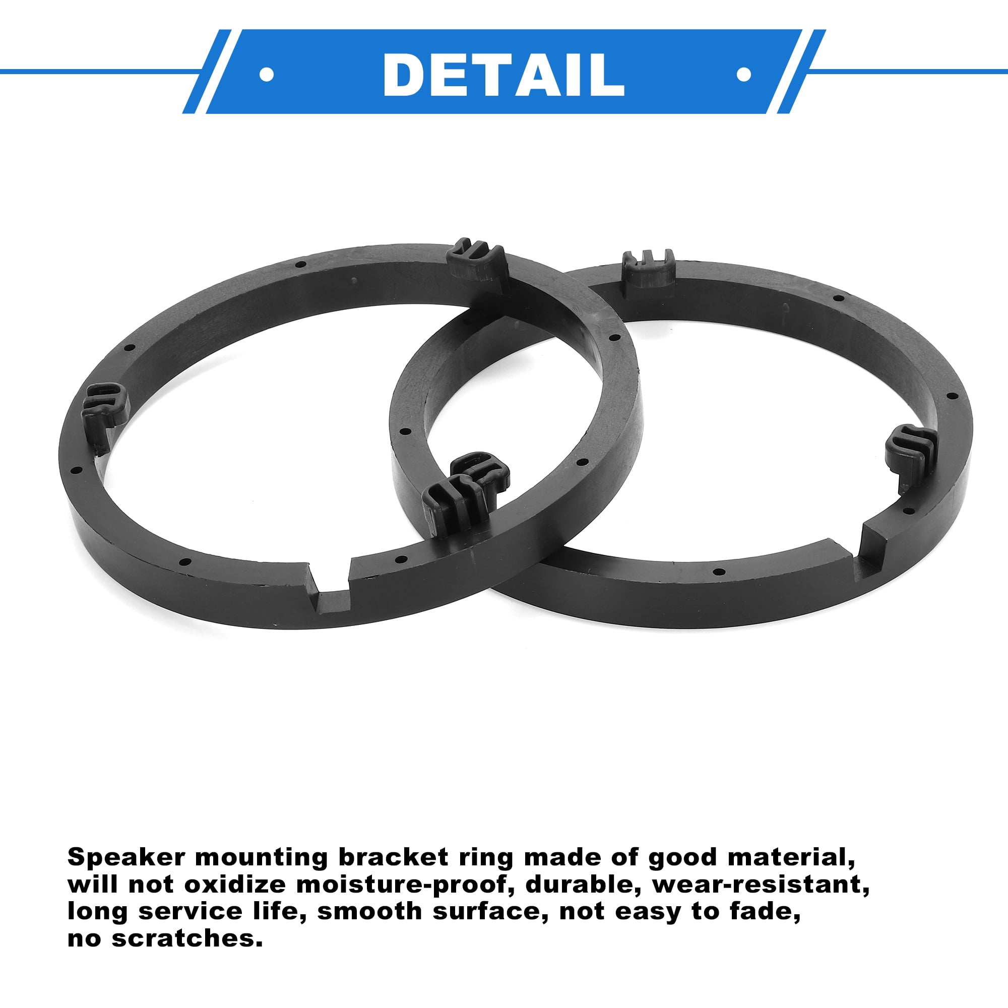 Unique Bargains Speaker Spacer Ring Adapter for Mitsubishi Lancer 2008-2017 ABS Black