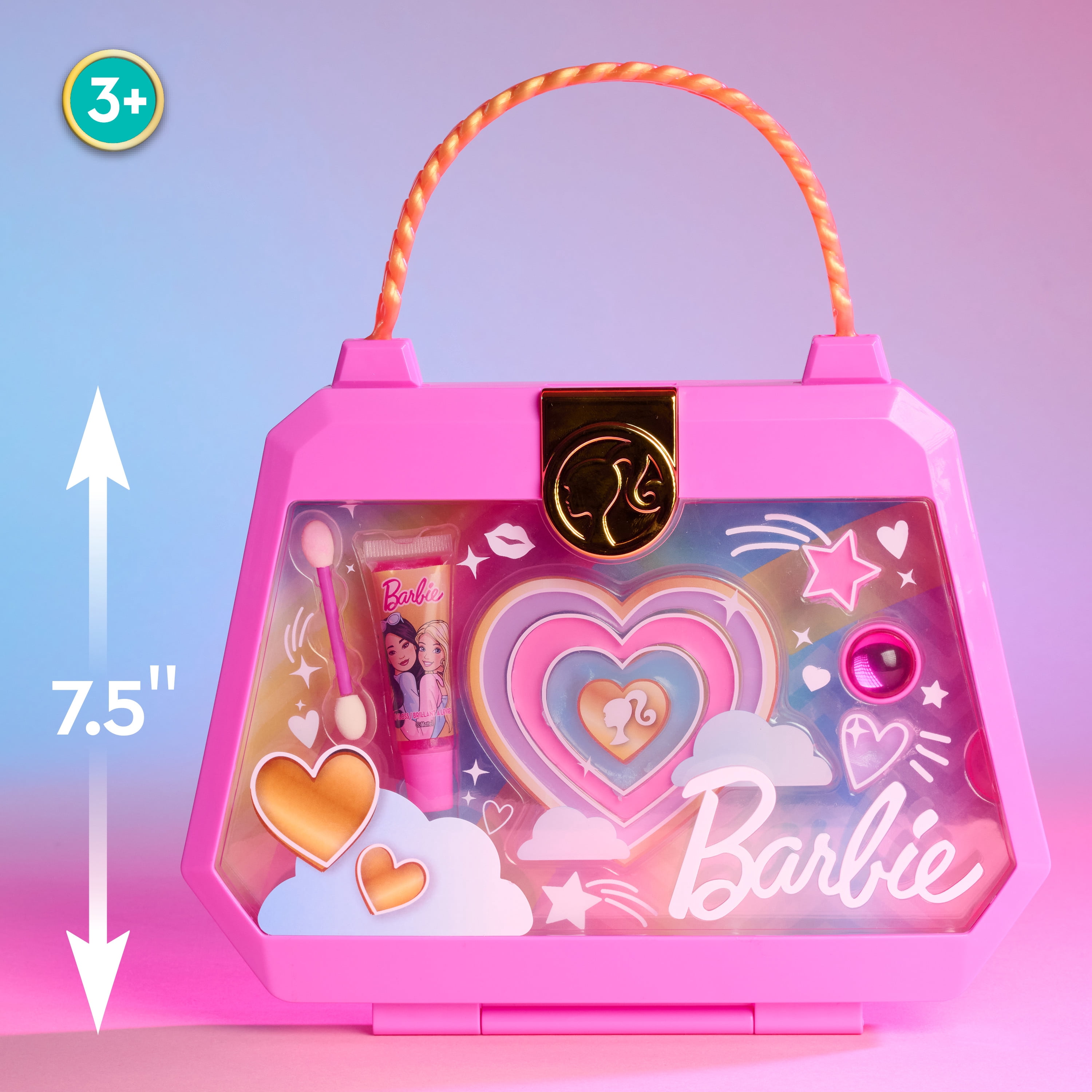 Barbie Trend Purse Makeup Case, 8-Pieces, Kids Ages 3 and up