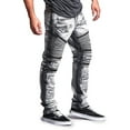 thumbnail image 4 of Victorious Men's Distressed Wash Slim Fit Moto Pants Biker Jeans - Black - 38/30, 4 of 4