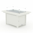thumbnail image 3 of Cortina White Rectangle Fire Pit Table with Two-Tone Aspen Rock-Swivel Chair, 3 of 7
