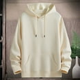 thumbnail image 4 of Cotton Hoodies for Men - Mens Hooded Collar Drawstring Hoodie Casual Pullover Heavyweight Sweatshirts Big and Tall 2025, 4 of 9