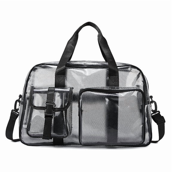 Backpacks for Women Clear Gym Beach Transparent Tote Backpack Large Capacity Travel Daypack Black One Size