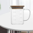 thumbnail image 3 of Abbracc High Borosilicate Glass Measuring Cup Freezer Safe Transparent with Lid Handgrip 350ml, 3 of 8