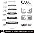 thumbnail image 7 of COOK WITH COLOR Glass Mixing Bowls with Lids for Baking and Meal Prep, 12-Piece, Black, 7 of 7