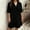 Black, variant on Twczz Womens Plus Size Cotton Shirt Dresses- Button Up Pleated Casual Short Sleeve Midi Work Dresses Navy Size L