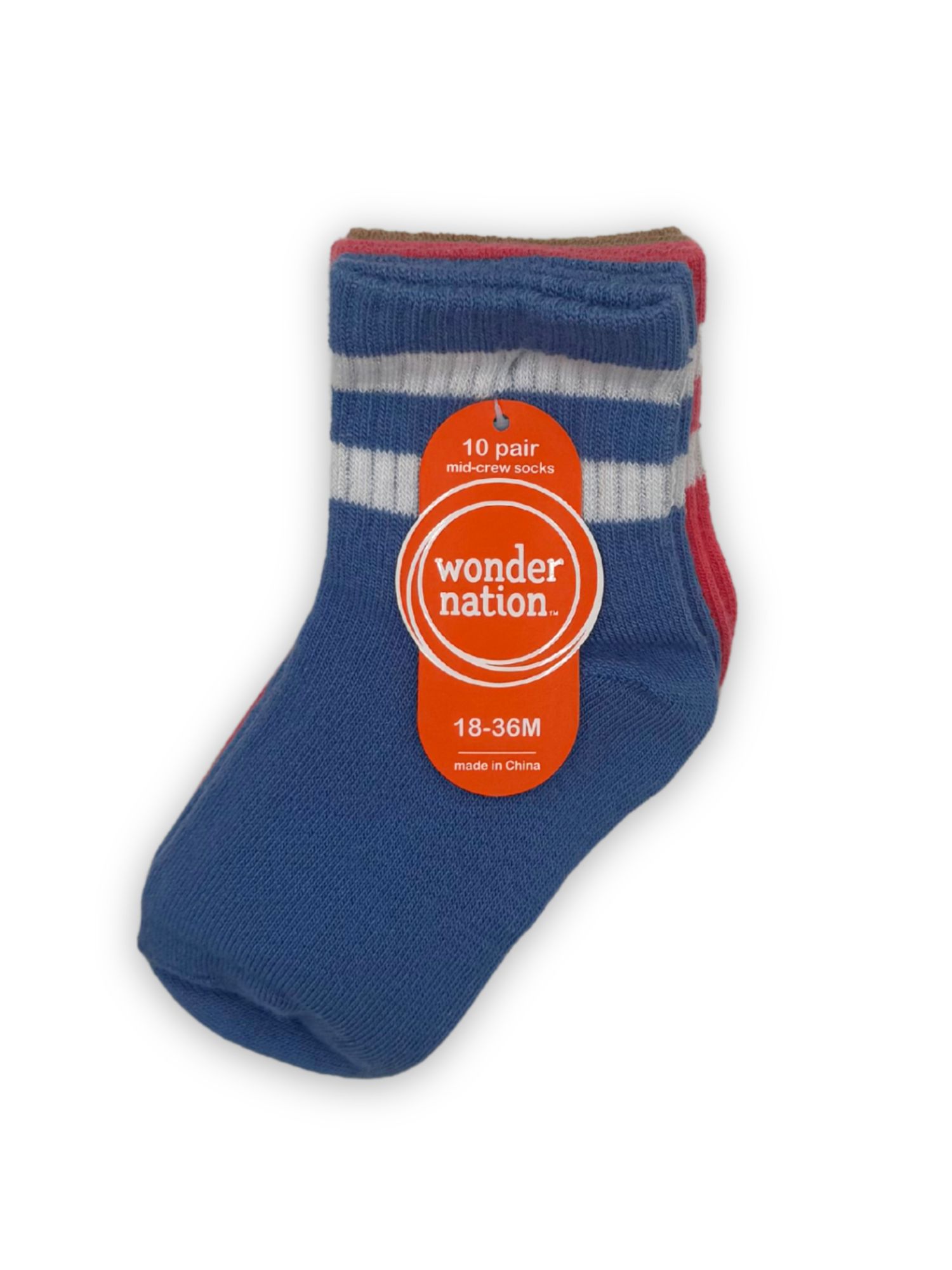 Wonder Nation Baby and Toddler Mid-Crew Socks, 10-Pack photo 3
