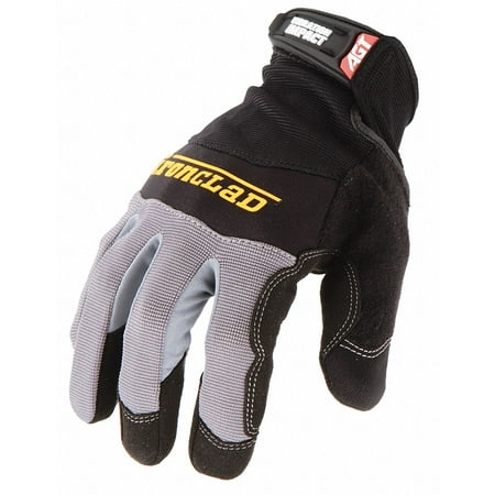 Ironclad Anti-Vibration Gloves, Microsuede Palm Material, Black, 1 PR