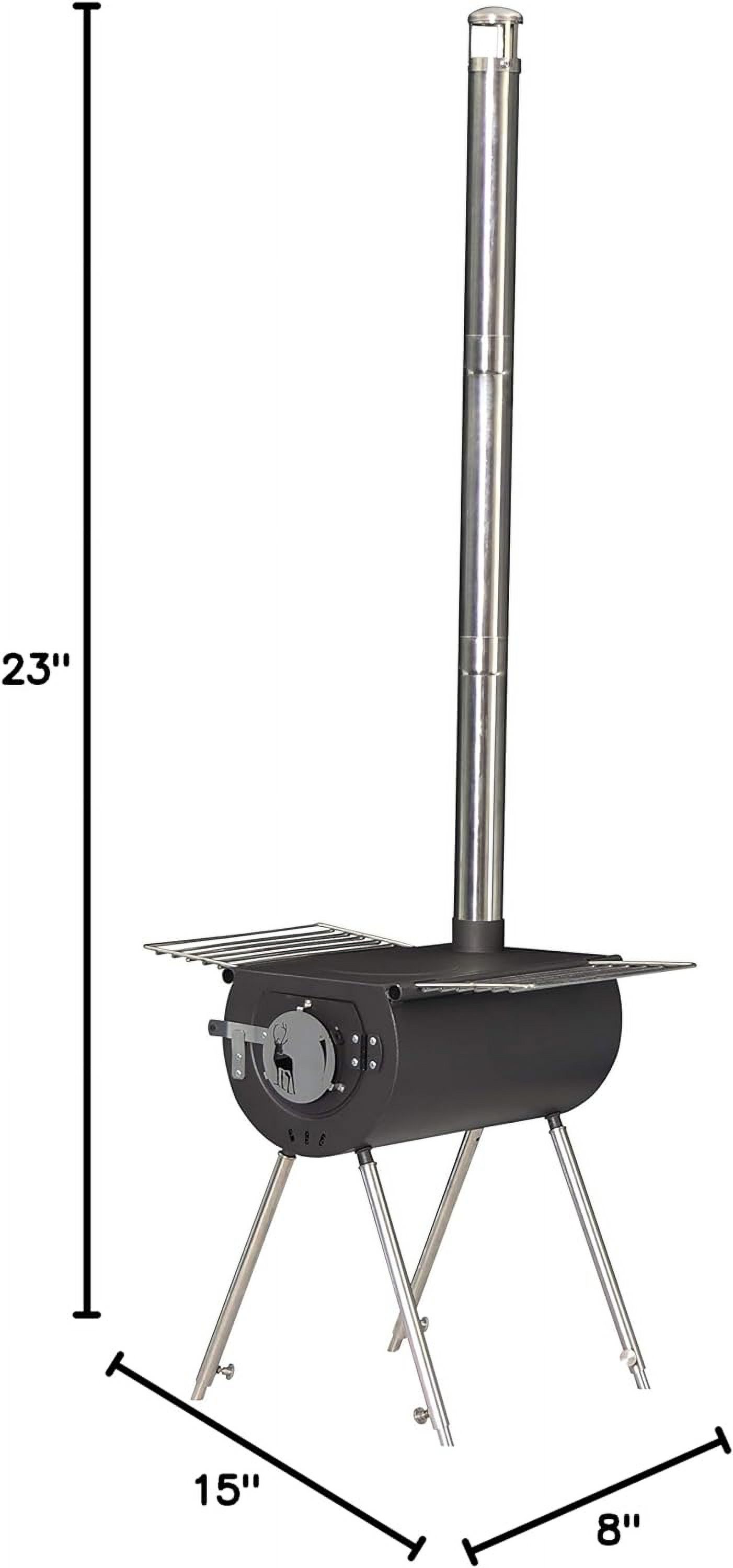 US Stove Company Caribou Backpacker 14 Inch Camp Stove with Extendable Legs - image 3 of 11