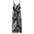 thumbnail image 4 of Black And White Paisley Pattern Design Fine Art Sleeveless Dress Summer Dress Woman 2025, 4 of 7
