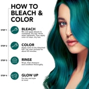 Splat Original Complete Kit, Semi-Permanent Hair Dye with Bleach, Deep Emerald