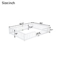 thumbnail image 7 of Miniyam Queen Size Kids Floor Bed with Guardrails, Low-to-Ground Montessori Wood Bed, White, 7 of 7