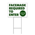 thumbnail image 1 of Facemask Required To Enter (18" x 24") Yard Sign, Includes Metal Step Stake, 1 of 6