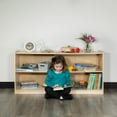 thumbnail image 4 of Flash Furniture Hercules Wooden 2 Section School Classroom Storage Cabinet for Commercial or Home Use - Safe, Kid Friendly Design - 24"H x 48"L (Natural), 4 of 11