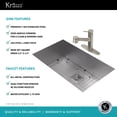 thumbnail image 4 of KRAUS Pax™ Zero-Radius 31 ½ in. Undermount Single Bowl Stainless Steel Kitchen Sink with Faucet and Soap Dispenser in Stainless Steel, 4 of 12