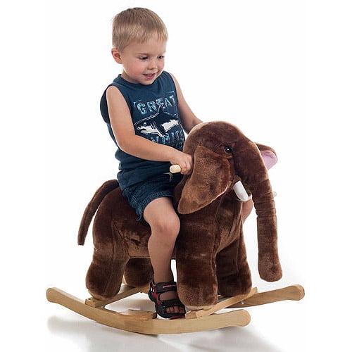 happy trails plush walking horse with wheels and foot rest