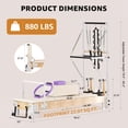 thumbnail image 5 of Pilates Reformer Machine, Wooden Reformer Pilates Machine with Tower & Mat, 2-in-1 Professional Pilates Equipment for Home Gym and Studio, Includes Sitting Box, Jumpboard, 5 of 10