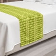 thumbnail image 2 of Vibrant Bed Runner, Continuous Sketchy Geometric Minimalist Green Tones Print, Decorative Accent Bedding Scarf for Hotels Homes and Guestrooms, King, Avocado Green, by Ambesonne, 2 of 2