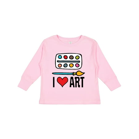 

Inktastic Painting I Love Art Gift Toddler Boy or Toddler Girl Long Sleeve T-Shirt