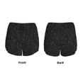 thumbnail image 6 of Sigee Black Glitter for Women's Athletic Shorts High Waisted Running Shorts Pocket Sporty Short Gym Elastic Workout ShortsSmall, 6 of 9