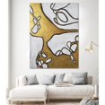 thumbnail image 3 of Giant Art 72x54 Mocha Latte -Gold - 1 Fine Art Giant Canvas Print in White, 3 of 3