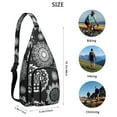 thumbnail image 3 of Boho Waterproof Hiking Sling Backpack for Women – Retro & Rustic Lightweight Crossbody Bag with Adjustable Strap, Floral Chest Bag for Travel, Outdoor Adventures & Everyday Use, 3 of 4