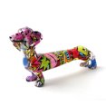 thumbnail image 3 of Estatua de perro salchicha Sunnimix Arte de graffiti multicolor 43x11x22.5cm, 3 of 7