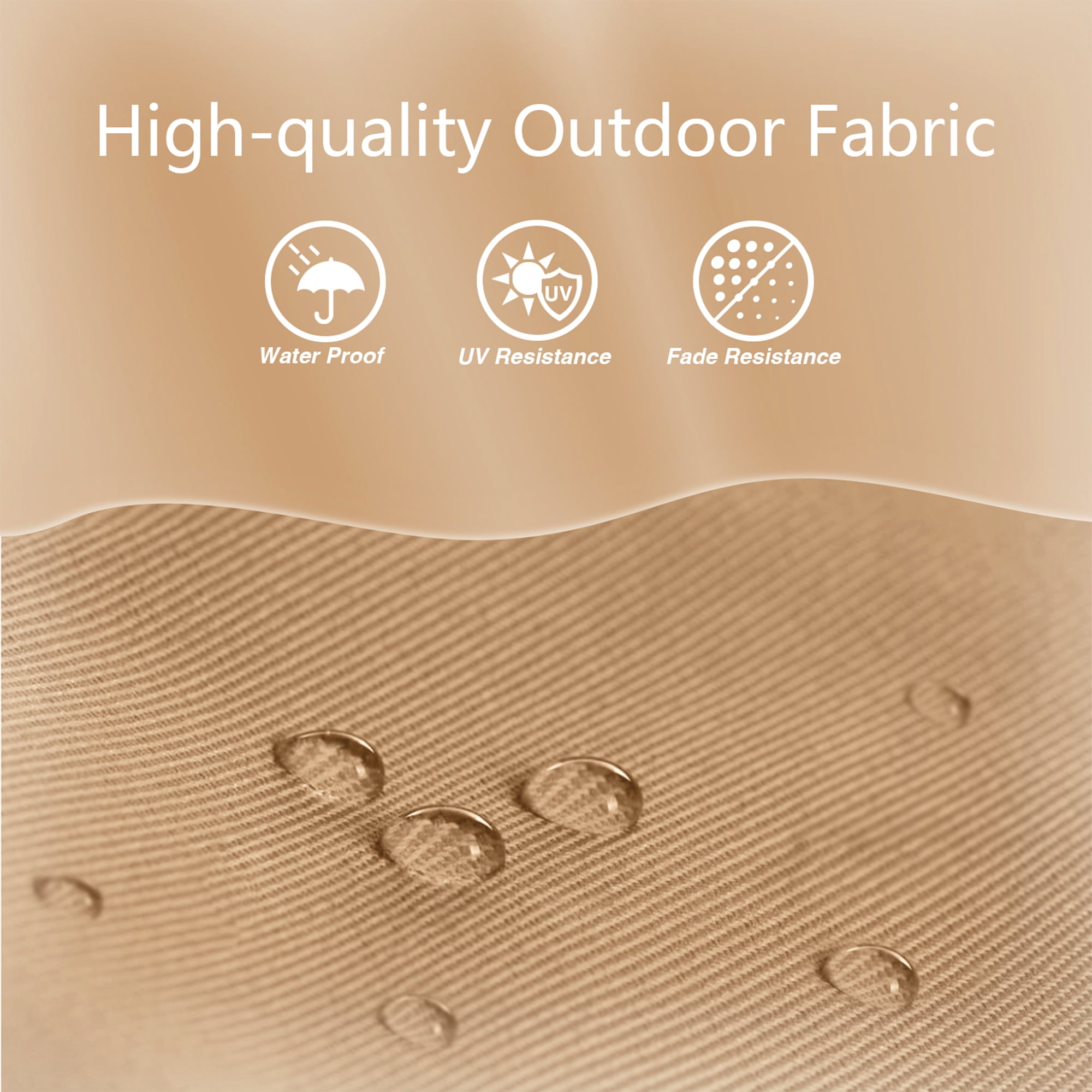 Abble Outdoor 10ft Patio Umbrella with Crank and Tilt - Tan