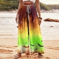 thumbnail image 1 of Pants for Women, Woman Halloween Printing Elastic Waist Drawstring Wide Leg Long Pants, 1 of 5