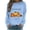 Light Blue, variant on WREESH Oversized Women's Long Sleeve Shirts Thanksgiving Pumpkin Graphic Tees Casual Fall Tops 2025 White
