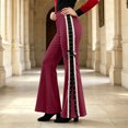 thumbnail image 2 of SBYOJLPB Flared Pants for Women Gothic Halloween Side Lace Decoration Bell-Bottoms Trousers, 2 of 7