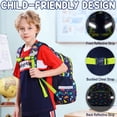 thumbnail image 6 of 3Pcs Cute Kawaii Backpack Set, Waterproof Backpack with Lunch Box & Pencil Case, Blue Dinosaur, 6 of 9