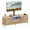 65" Oak, variant on Dextrus 60" TV Stand with Mount for 32-75" TVs, Height Adjustable Fluted Entertainment Center, Oak