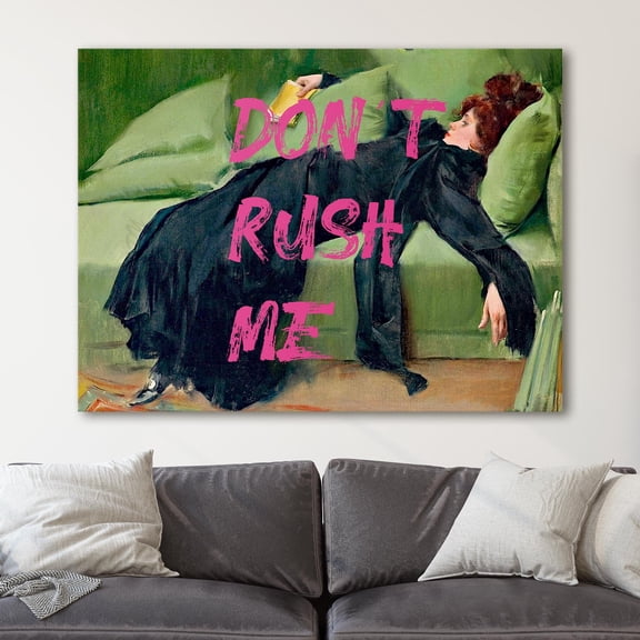 Don't Rush Me. Decadent Young Woman - After the Dance Canvas Wall Art Print