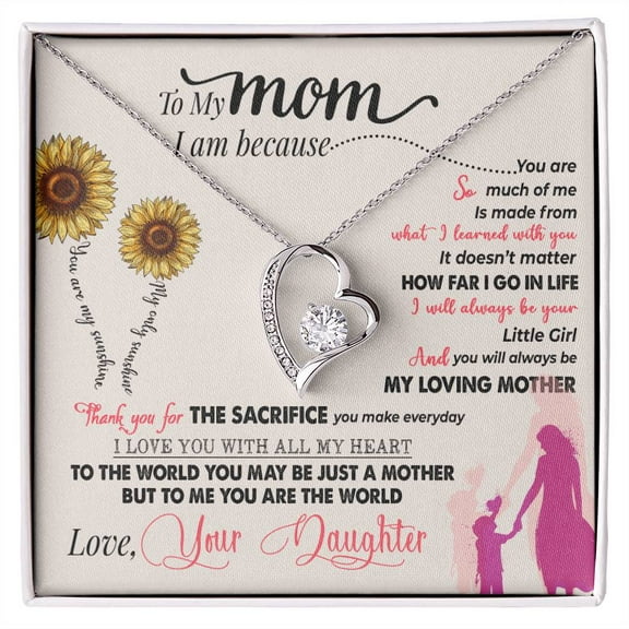 mom necklace from Daughter, Gift for Birthday, Christmas, mothers day gift for mom