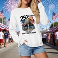 thumbnail image 5 of Leey-World Flag Cross Tree 250 Years Faith and Freedom 1776-2026 T-Shirt American Flag Long Sleeve Shirt Women(White,L), 5 of 9