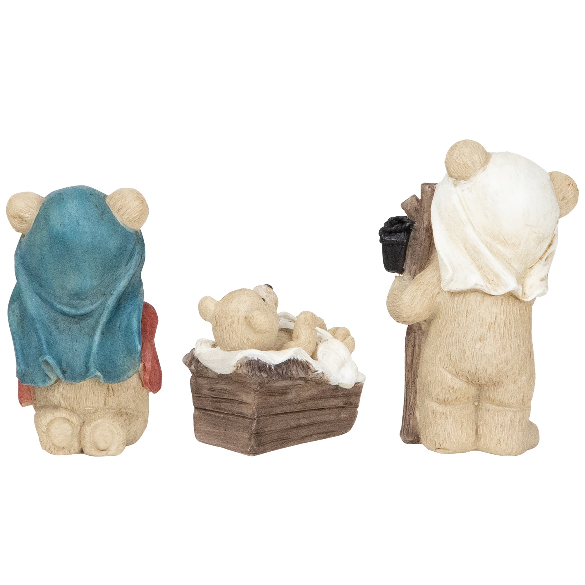 Northlight Bears Christmas Nativity Set - 4.5" - 8-Piece