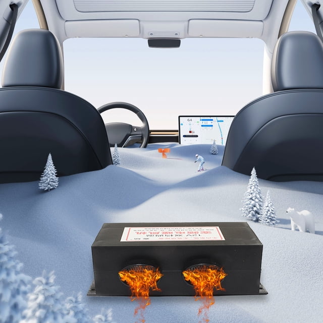 Vggrvlo Car Heater Portable 12V Car Heaters & Defroster 200W Fast Heating & Cooling Fan Plug In Car Heater for Windshield Defogger with 360° Rotary Car Heaters for Vehicle,Car,SUV