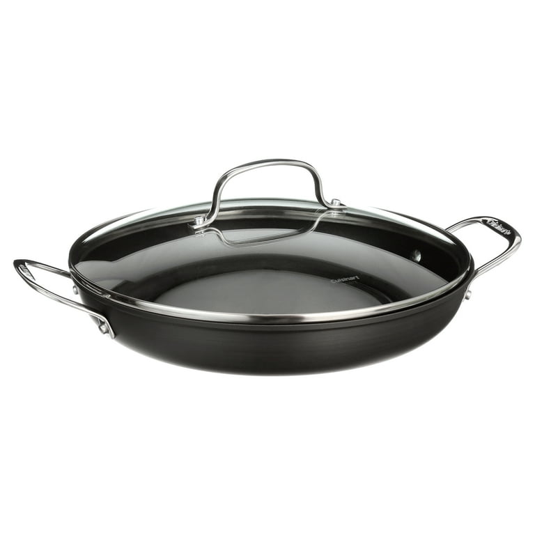 Chef's Classic 12 in. Hard-Anodized Aluminum Nonstick Skillet in Black with Glass Lid Chef's Classic 12 in. Hard-Anodized Aluminum Nonstick Skillet in Black with Glass Lid