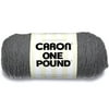 Caron One Pound Solids Yarn, Medium Gauge 100% Acrylic, 16 oz, Medium Grey Mix