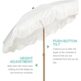 thumbnail image 2 of Boho Fringe Umbrella Outdoor Patio, 6.5ft UPF50+ Picnic Umbrella with Tassels with Steel Pole and Push Button Tilt, Antique White, 2 of 8