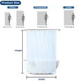 thumbnail image 3 of Yiannan Clear Blue PEVA Shower Curtain Liner, Rustproof Grommets, Waterproof, 3 Magnets，36x72, 3 of 7