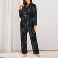 thumbnail image 2 of Balery Lavender Flowers Conjunto de Pijama con Estampado para Mujer, Conjunto de Dos Piezas con Manga Larga, Ropa de Dormir Suave con Bolsillos, Pijamas Cómodos-XX-Large, 2 of 7