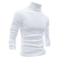 thumbnail image 1 of INSPIRE CHIC Men's Sweaters Pullover Turtle Neck Long Sleeve Stretchy Slim Fit Tops 50 White, 1 of 7