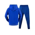 thumbnail image 3 of LovelyWholesale Long Sleeve Hooded Collar Letter Print Kangaroo Pocket Men's Tracksuit Set, 3 of 3
