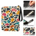 thumbnail image 4 of Game Card Storage Bag Collectible Trading Card Albums The 4-Pocket Card Binder With 50-Page Sleeve Can Hold 400 Game Cards Pretty Colorful Leopard Print, 4 of 6