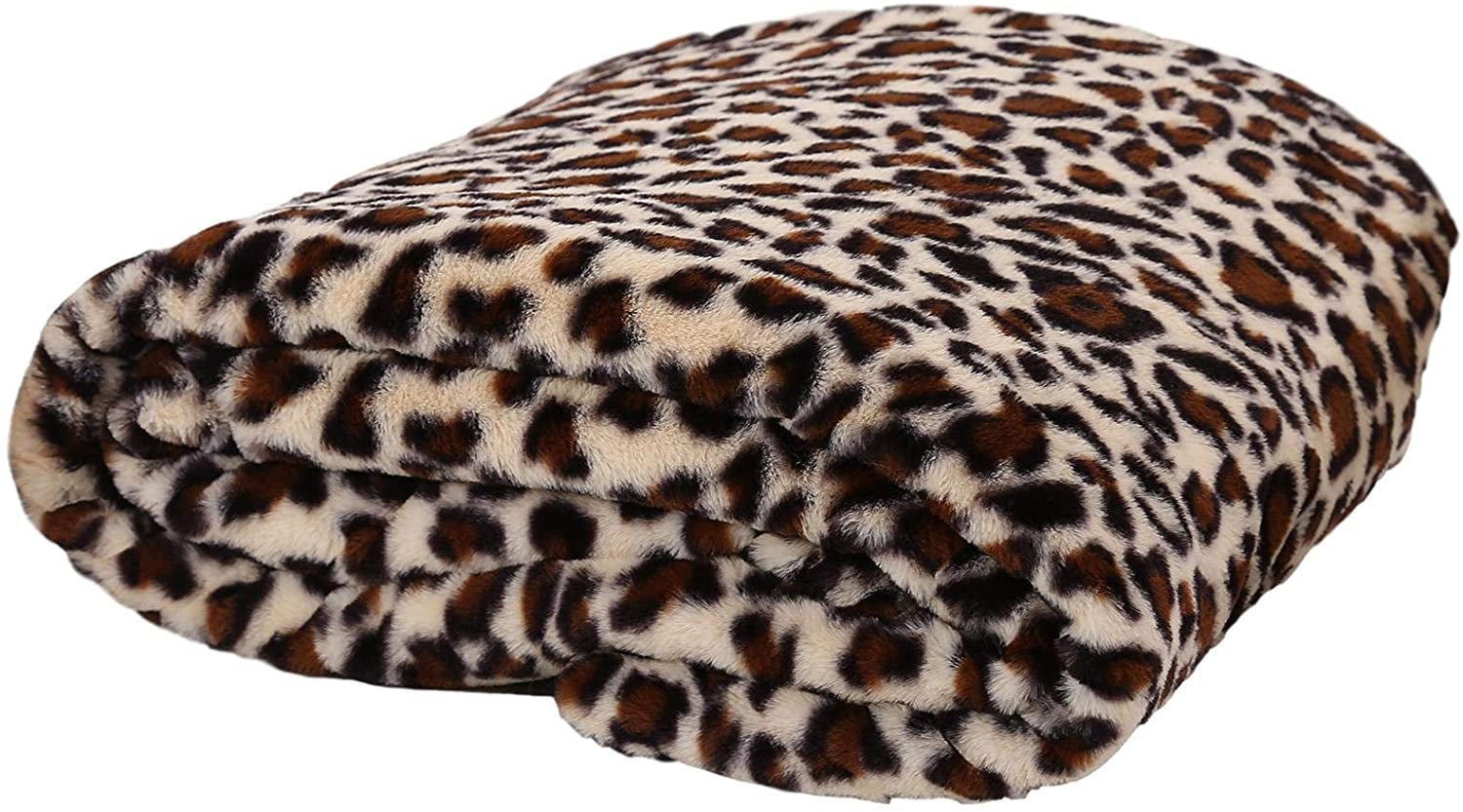 Leopard Print Blanket, Super Soft Printed Animal Leopard Skin Faux Fur