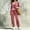 Pink women two piece lounge set a1, variant on BRELIL Women's Two Piece Outfits Long Sleeve Pullover Tops Elastic Waisted Wide Leg Pants Casual Lounge Sets Solid Boho Vacation Travel Tracksuit Loungewear, Blue 2XL