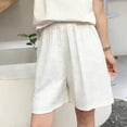 thumbnail image 5 of Women's Plus Size Solid Shorts with Pockets Elastic Waist Casual Summer Bottoms, 5 of 6