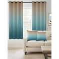 thumbnail image 2 of Ombre Blue Green Brown Blackout Curtains 54 Inches Long for Bedroom, Colorful Painting Thermal Insulated Room Darkening Black Out Window Curtain Panels Grommet Drapes for Living Room, 2 of 8