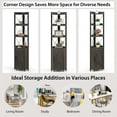 thumbnail image 5 of Costway 6-Tier Corner Bookshelf with 5-Level Adjustable Shelf & Anti-Tipping Kits Gray, 5 of 10